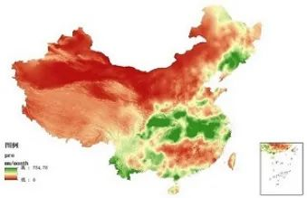 1960-2020年中国月降水