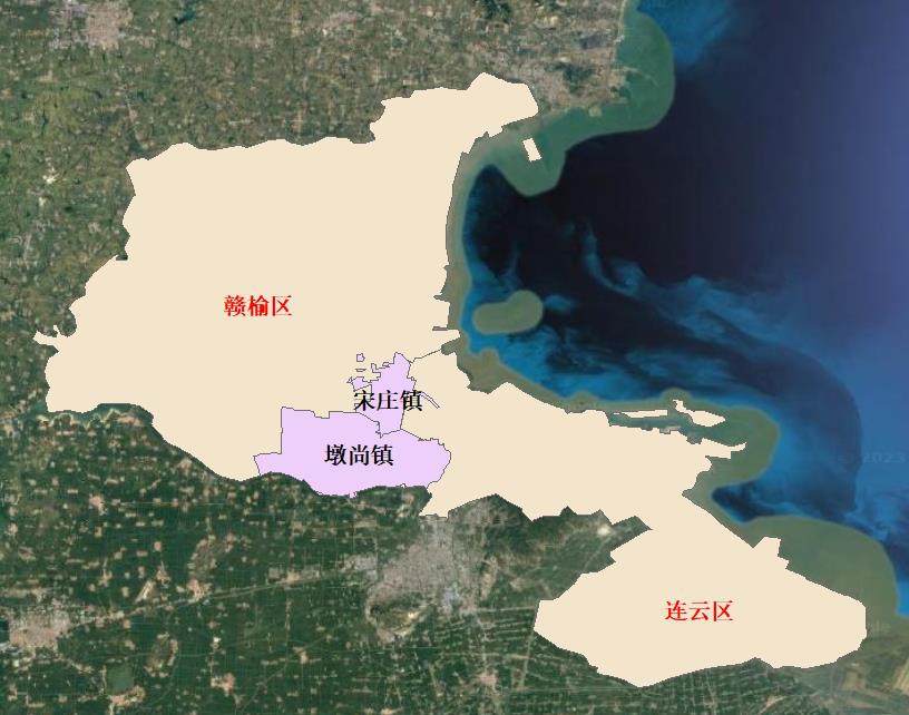 宋庄镇和墩尚镇区划位置